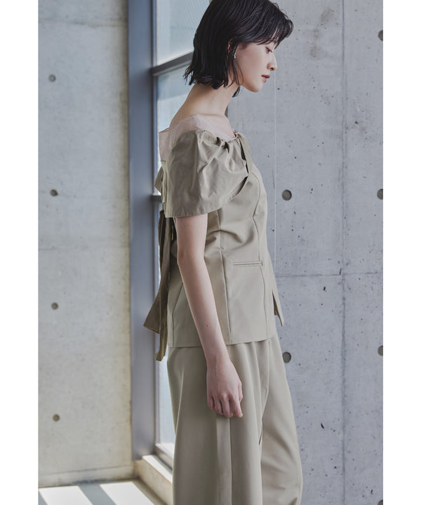 {"color":"\u30d9\u30fc\u30b8\u30e5","info":"model\uff1aH166cm size\uff1aM"}