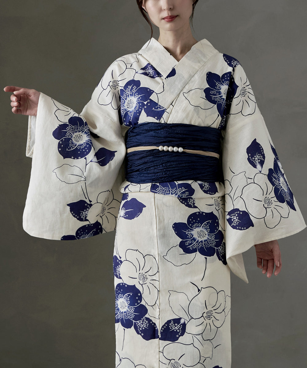 絞り　浴衣　綿　保管品 楽天市場】浴衣 絞り（素材（生地・毛糸）麻・リネン）（和服
