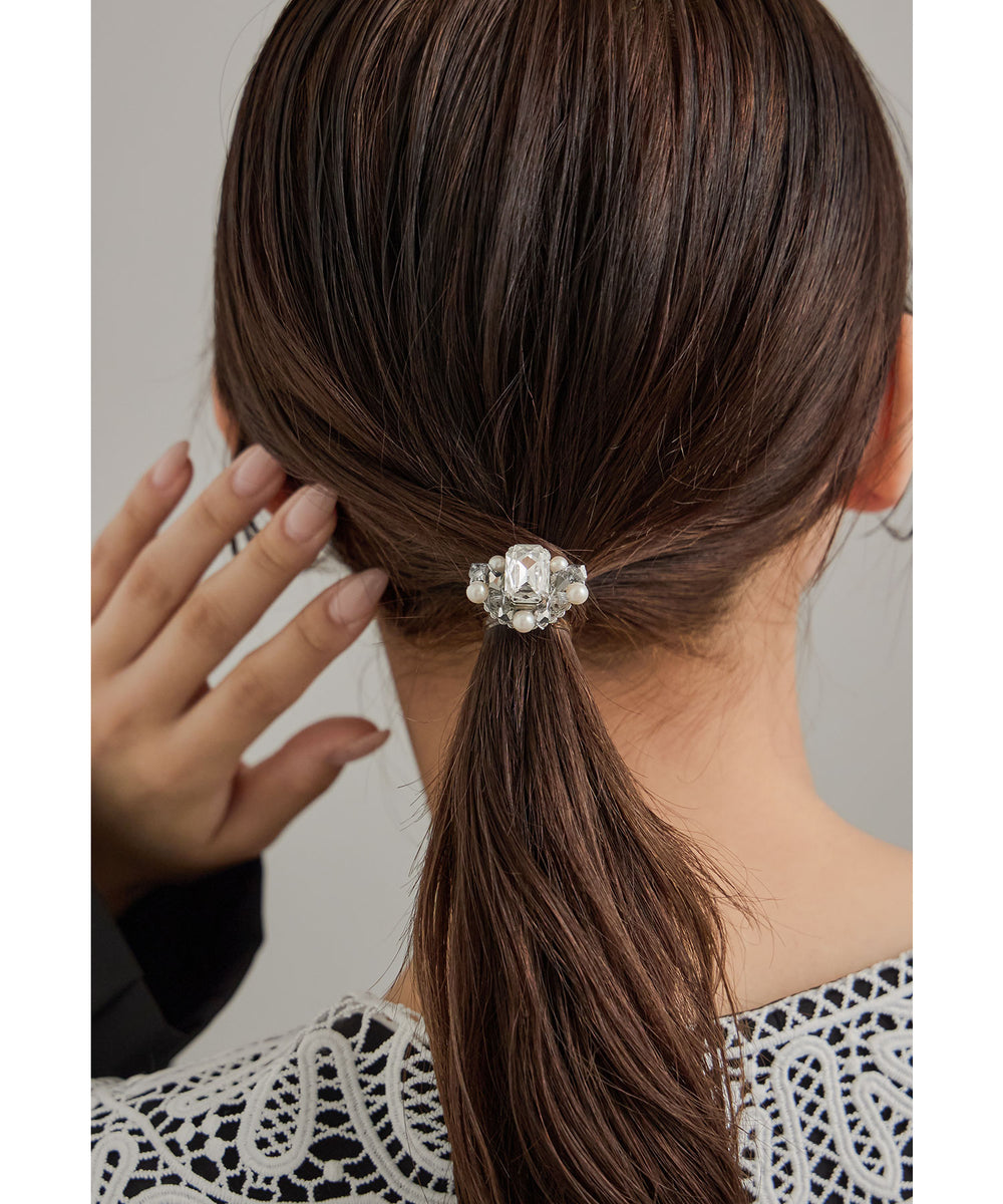 ☆新品☆ LELET NY  リニア パールポニーカフ　ヘアゴム ビジューパールヘアカフ ポニーフック ヘアカフス ヘアアクセサリー