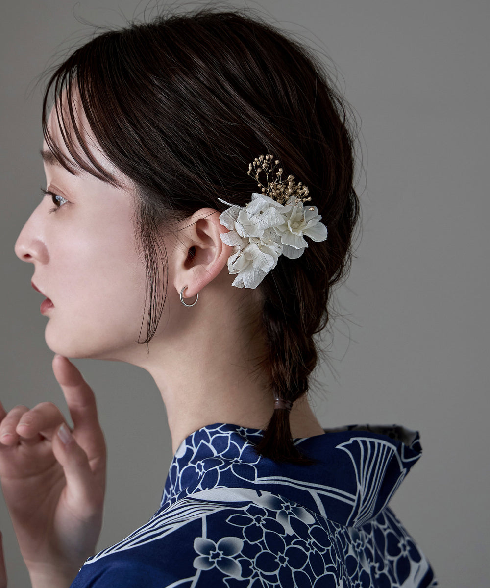 花柄 布製 髪飾り 5個セット 大人浴衣ブランドasaka 紫陽花モチーフ髪飾り 浴衣や普段使いに