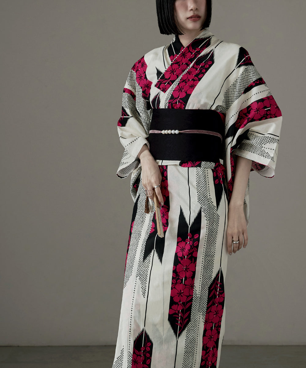 バライロ浴衣★サガリバナ 薄明（はくめい）半幅帯★ハセガワアヤ バライロ浴衣☆サガリバナ 薄明（はくめい）半幅帯☆ハセガワアヤ 2025