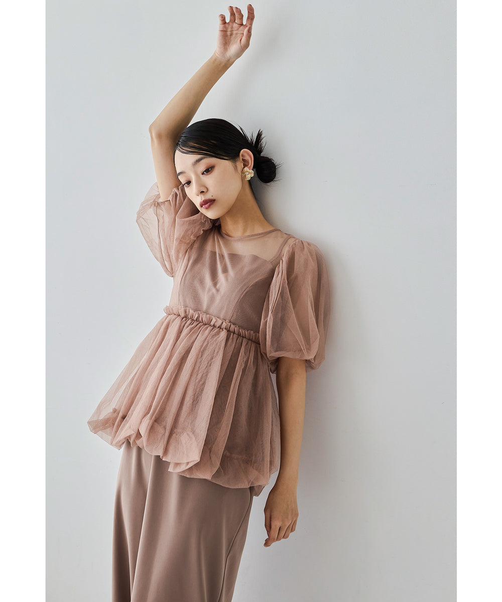 【14】niana / バルーンチュールレイヤードドレス / Mサイズ TLuvBBPskCtPdSRp2YB6e3QFmf6AHA