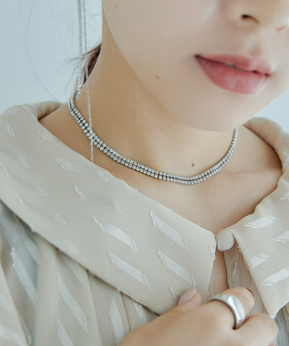 ラインストーンネックレス｜ネックレス - niana