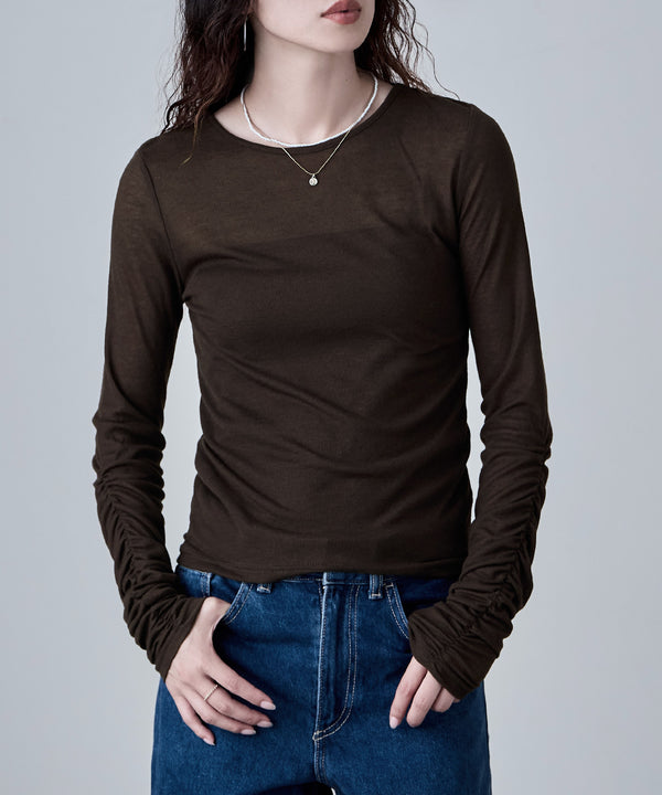 {"color":"\u30d6\u30e9\u30a6\u30f3","info":"model\uff1aH166cm size\uff1aM"}
