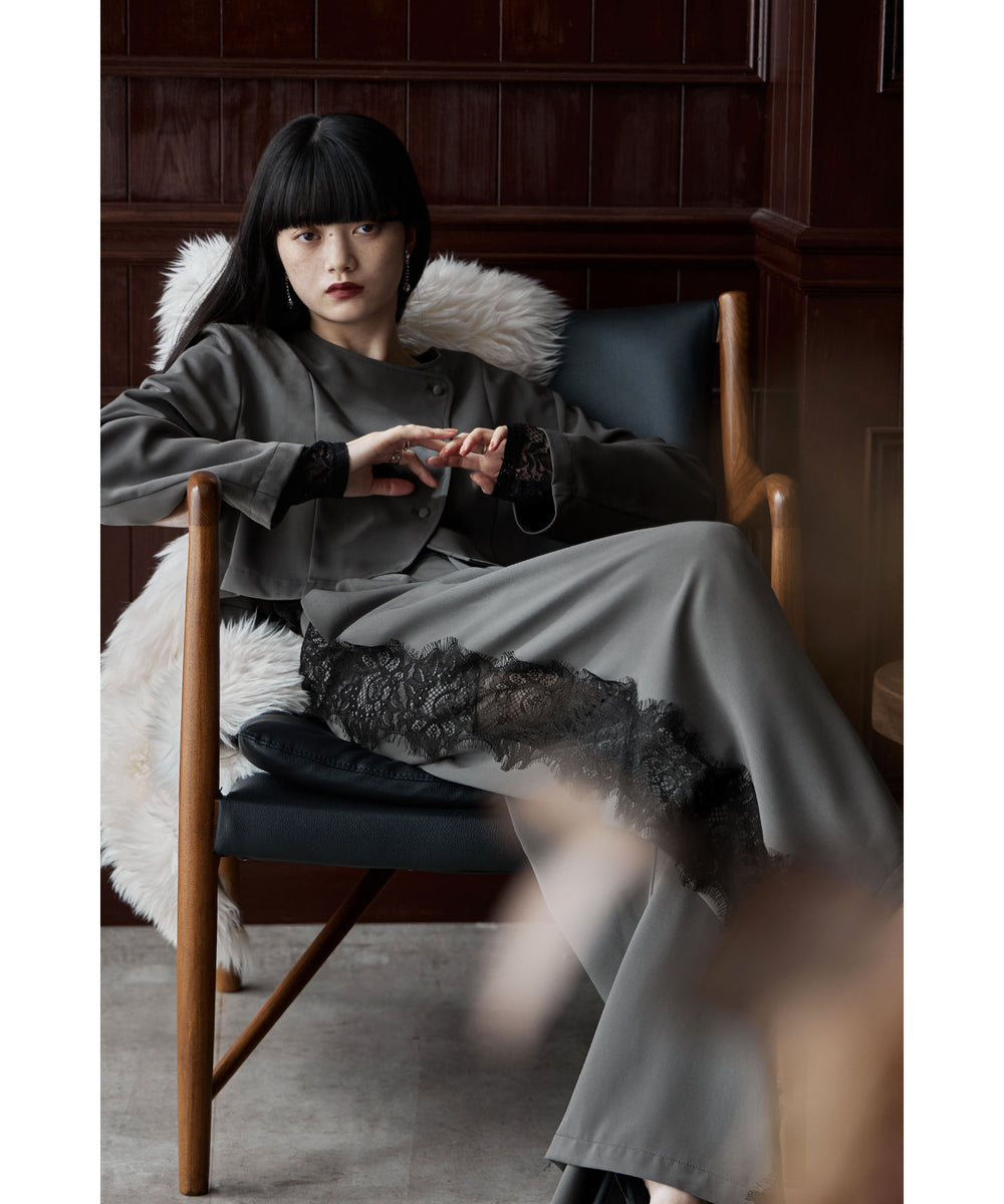 デ*ブ様 レア！ETRO ジャケット＆パンツ セットアップ セットアップパンツドレス アシメデザインジャケット＆サイドレース
