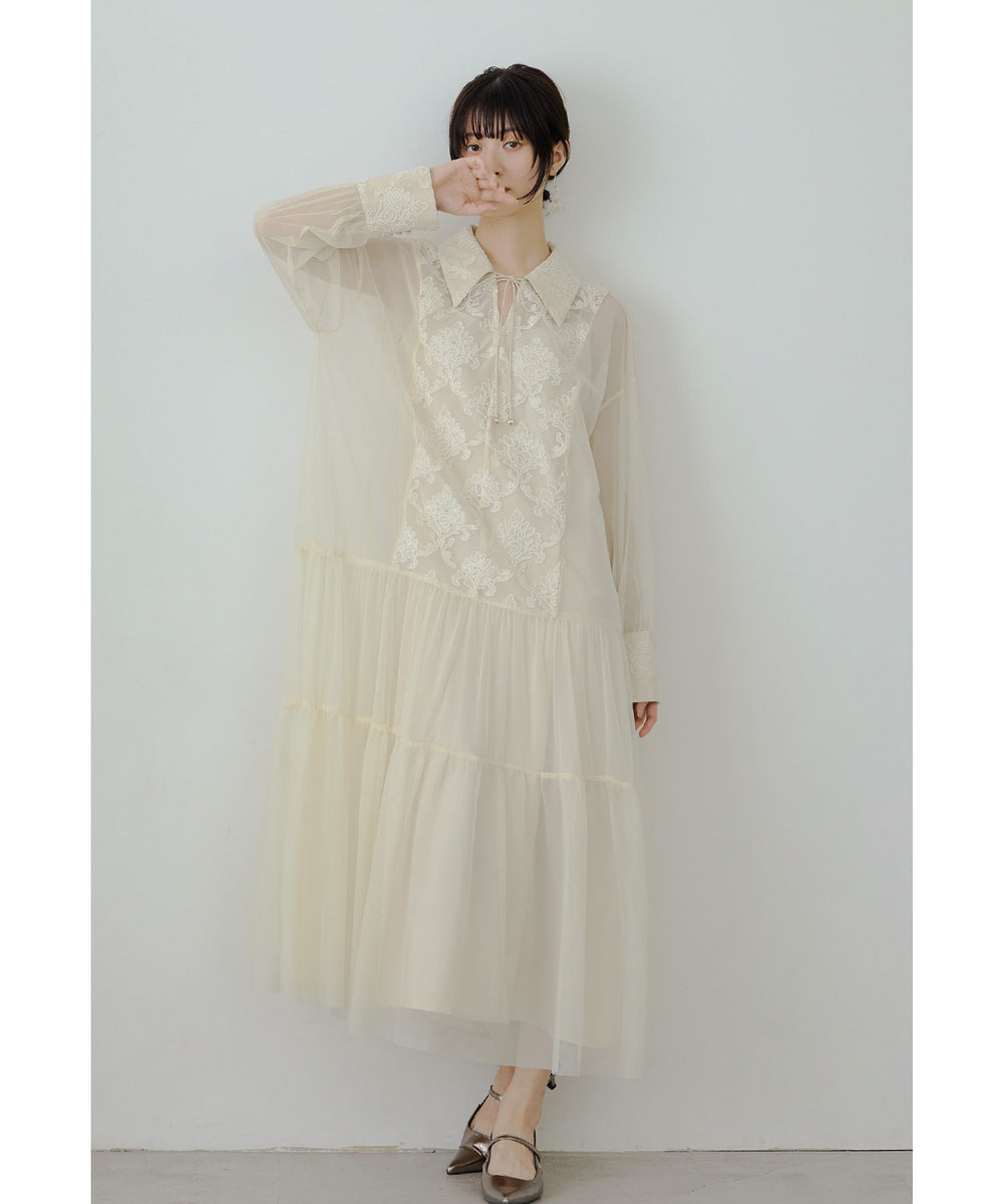 【美品⭐︎お値下げ中】nianaお呼ばれドレス モールレースAラインドレス パーティードレス オケージョンドレス 結婚