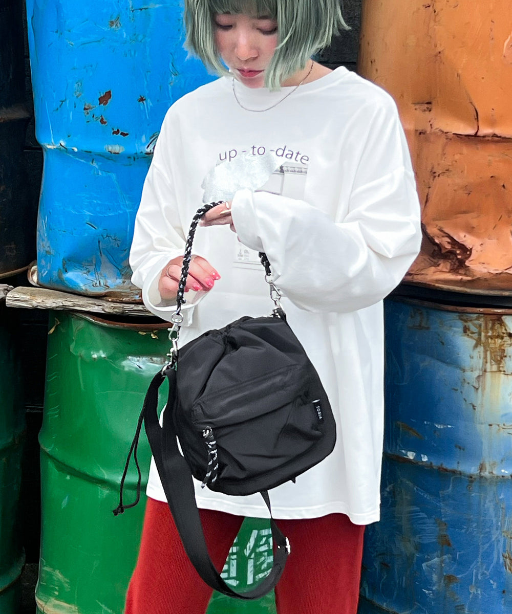 2way ハンドメイドコード巾着バッグ｜ショルダーバッグ - Fashion Letter