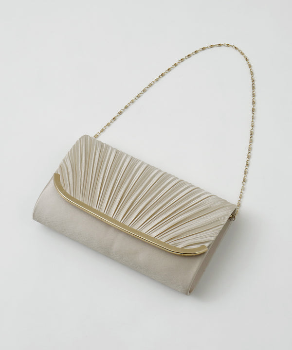 niana U字プレートパーティバッグ ベージュ