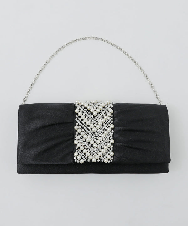 niana パール&ビジュークラッチバッグ
