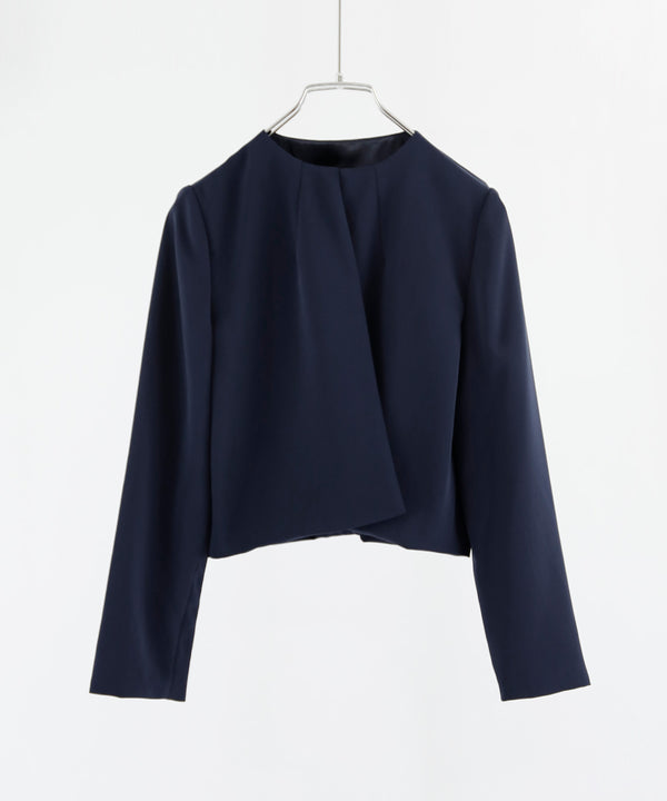 niana タックノーカラージャケット ネイビー