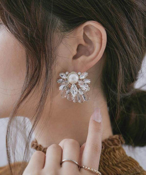 niana シャルム パールビジューピアス クリア