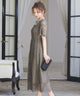 niana レース×レーステープデザイン ドレス グレージュ