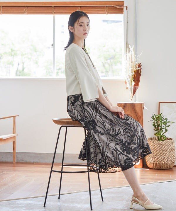 niana 袖スリットジャケット アイボリー