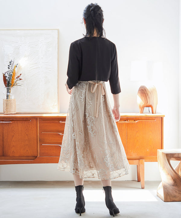 niana パールピン付きジャケット ブラック