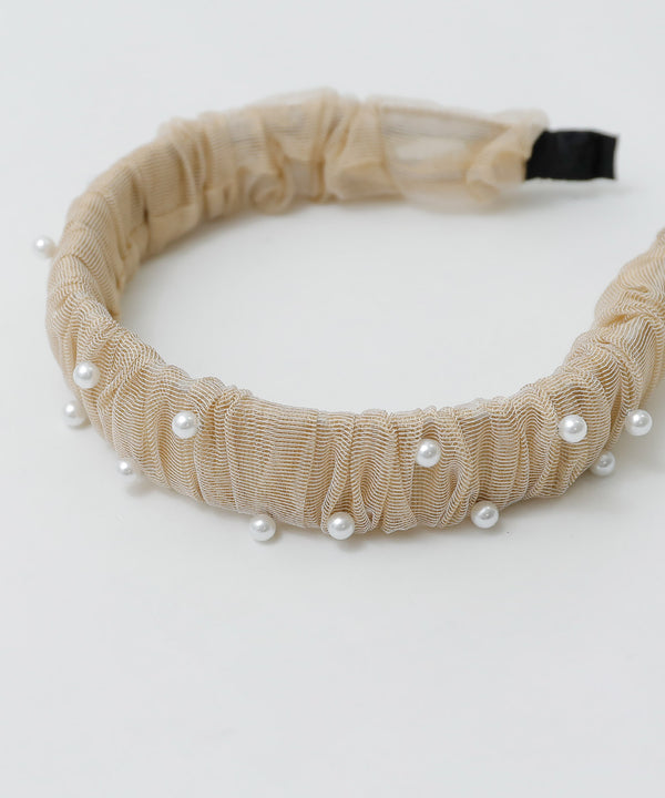 niana ラメチュールパールカチューシャ