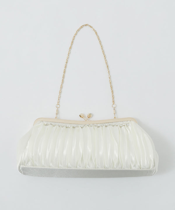 niana シフォンがま口クラッチバッグ