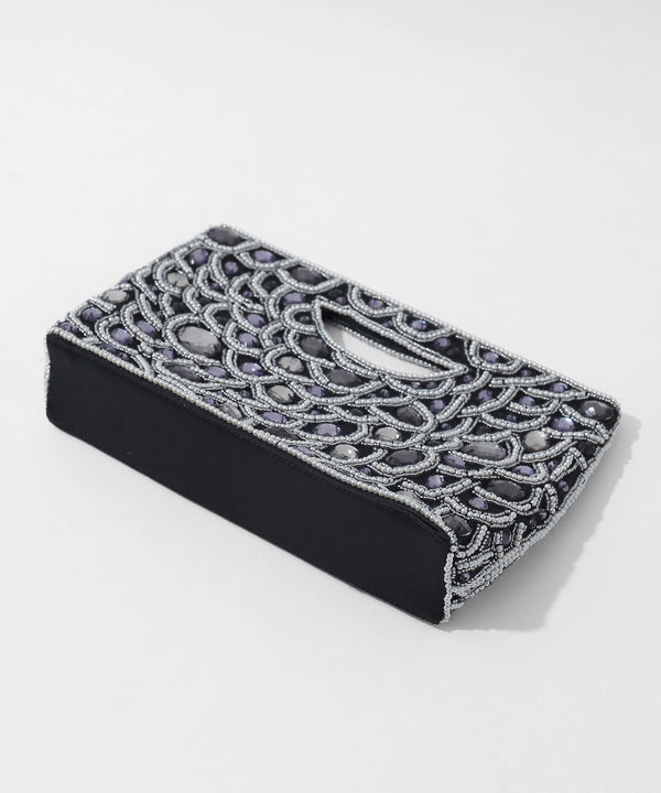 niana ストーンビジューハンドバッグ ブラック