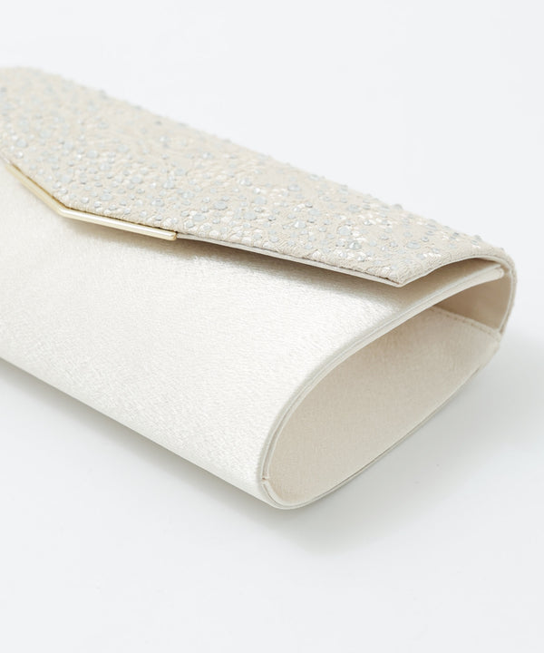 niana ラインストーンレースクラッチバッグ