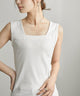 Fashion Letter ブラ紐隠しインナータンクトップ オフホワイト
