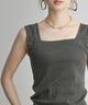 Fashion Letter ブラ紐隠しインナータンクトップ チャコールグレー