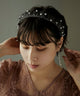 niana ラメチュールパールカチューシャ ブラック