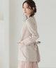 niana ウエストサッシュベルトノーカラーシングルジャケット ベージュ