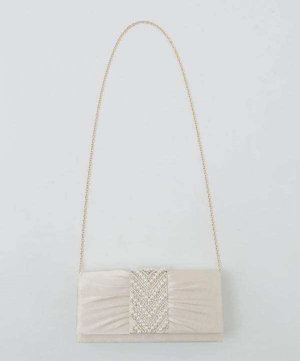 niana パール&ビジュークラッチバッグ