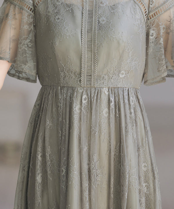 niana レース×レーステープデザイン ドレス