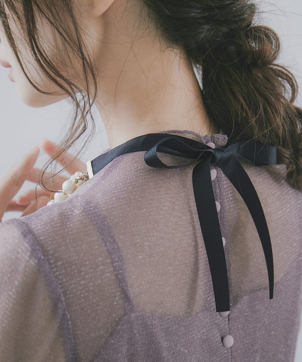 niana グログランリボンネックレス オケージョン ブラック