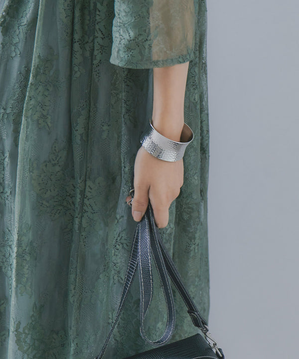 niana マットメタルワイドバングル シルバー