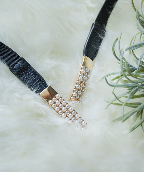 niana パールバー細ベルト ブラック