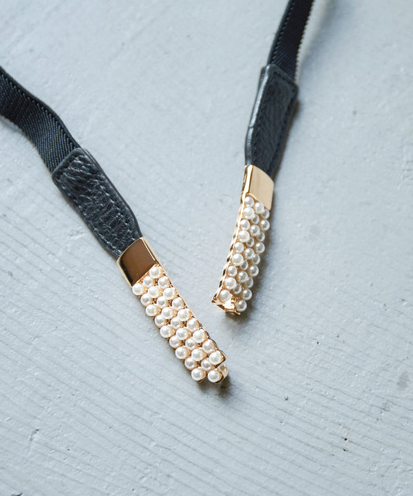 niana パールバー細ベルト ブラック