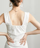 Fashion Letter ブラ紐隠しインナータンクトップ オフホワイト
