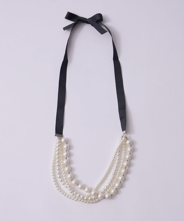 niana グログランリボンネックレス オケージョン ブラック