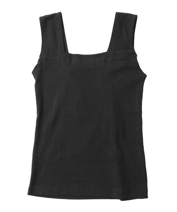 Fashion Letter ブラ紐隠しインナータンクトップ ブラック