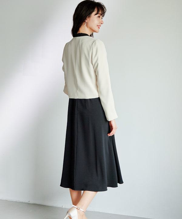 niana タックノーカラージャケット ベージュ