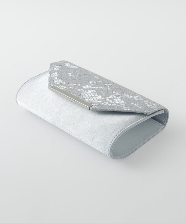 niana レース使いサテンクラッチバッグ