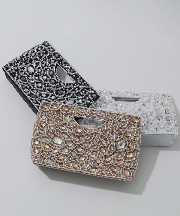 niana ストーンビジューハンドバッグ