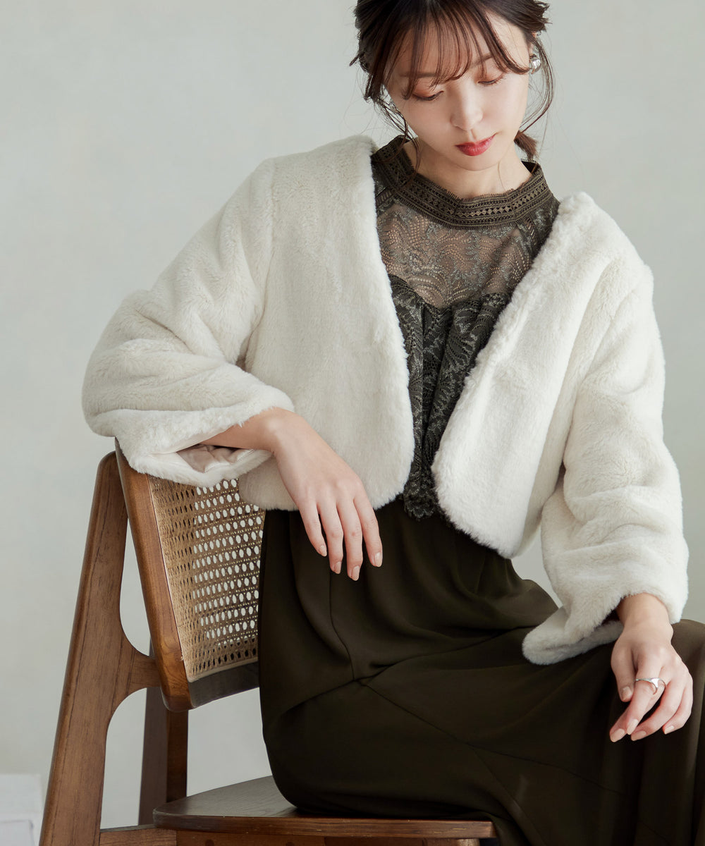 フェイクファーボレロジャケット｜コート・ジャケット - niana