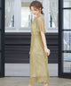 niana レース×レーステープデザイン ドレス イエロー