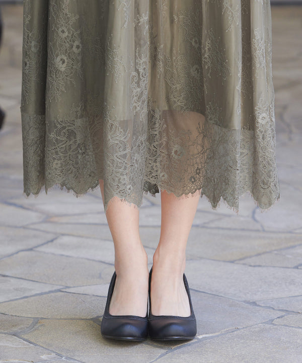 niana レース×レーステープデザイン ドレス