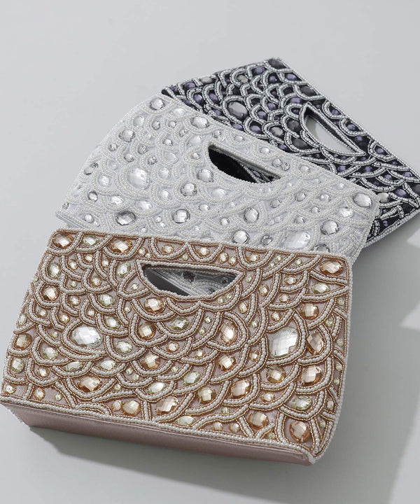 niana ストーンビジューハンドバッグ