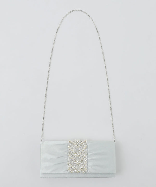 niana パール&ビジュークラッチバッグ