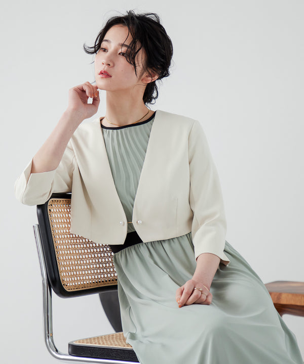 niana パールピン付きジャケット アイボリー