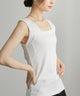 Fashion Letter ブラ紐隠しインナータンクトップ オフホワイト