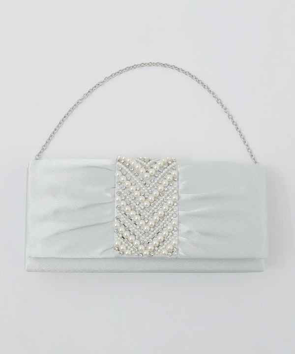 niana パール&ビジュークラッチバッグ