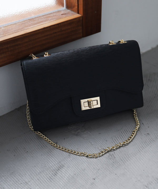 niana シャイニーカラーポシェットクラッチパーティーバッグ ブラック