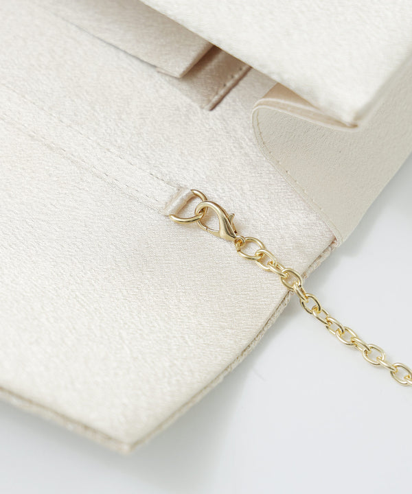 niana ラインストーンレースクラッチバッグ