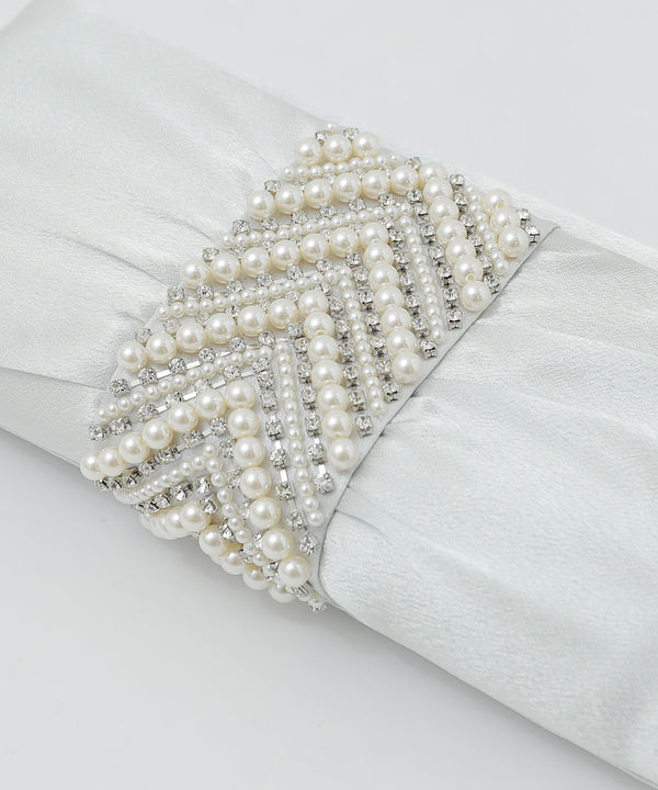 niana パール&ビジュークラッチバッグ