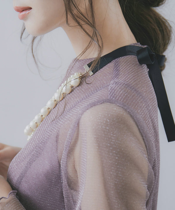 niana グログランリボンネックレス オケージョン ブラック